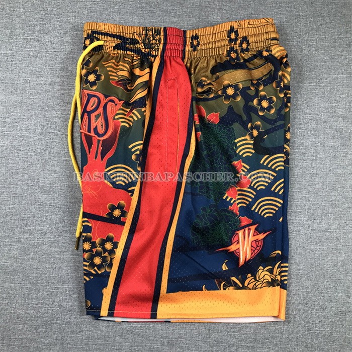 Short Golden State Warriors Lunar New Year Mitchell & Ness Just Don Orange